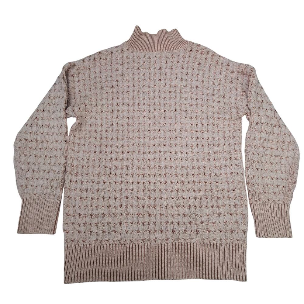 Knox Rose Women’s Size S  Knit Mock‎ Neck Sweater Pink White